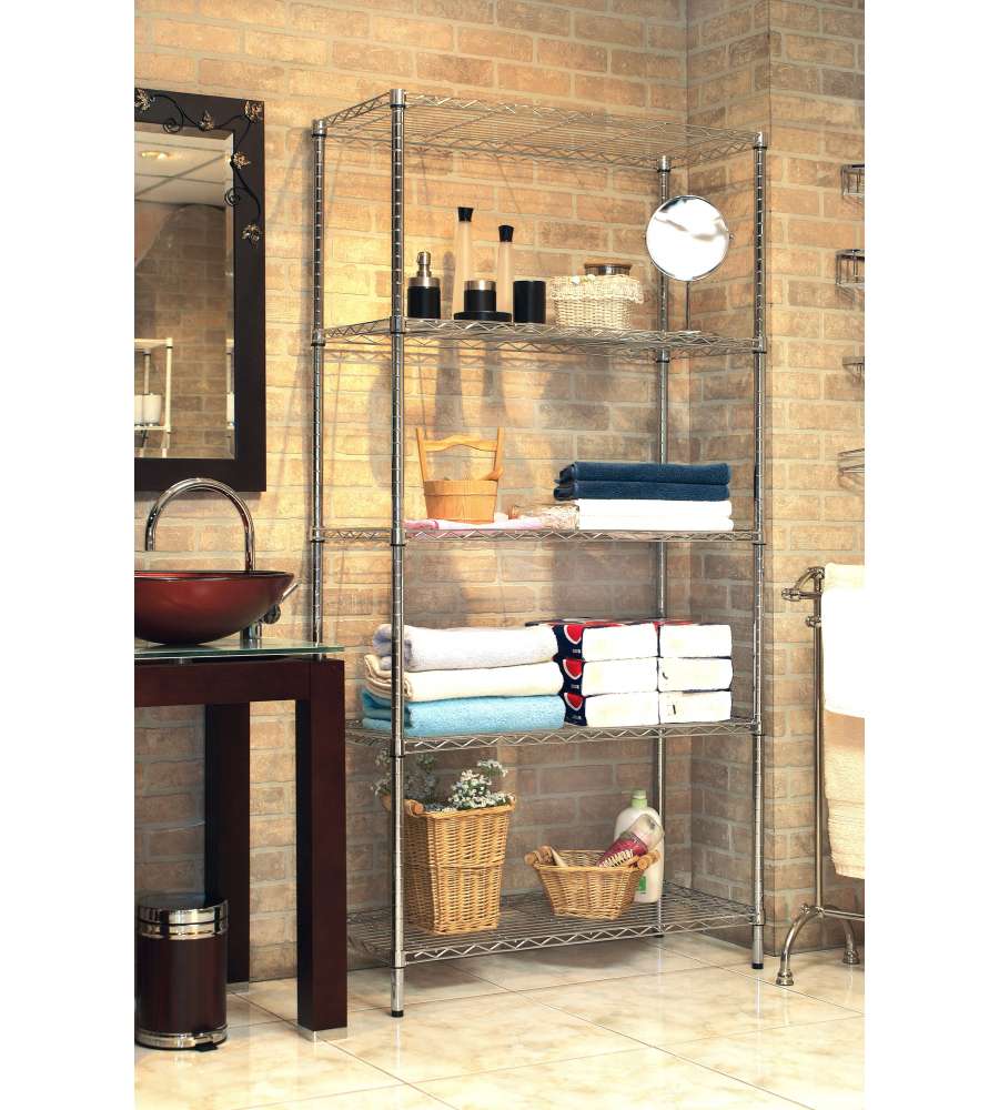 Libreria Light Cromata 5 Ripiani Cm 36 X 91 X H. 177