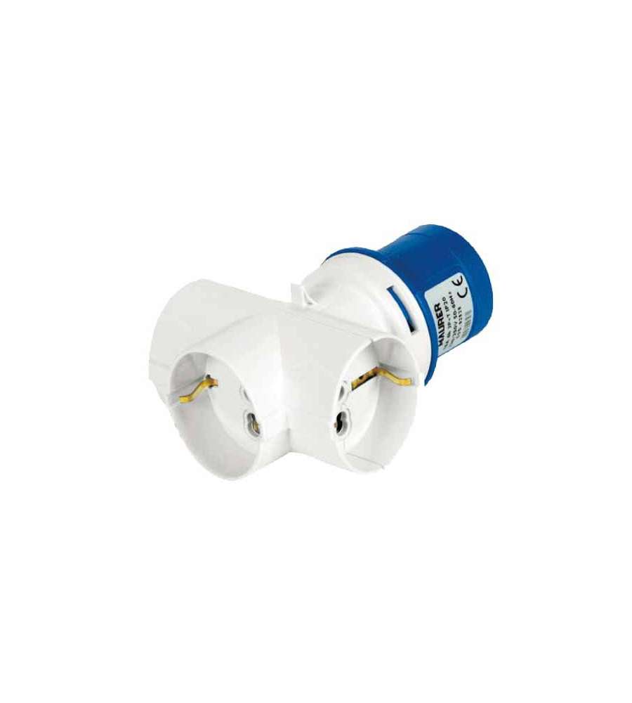 Adattatore Spina Cee 2P+T Presa 3X2P+T Schuko Rosi