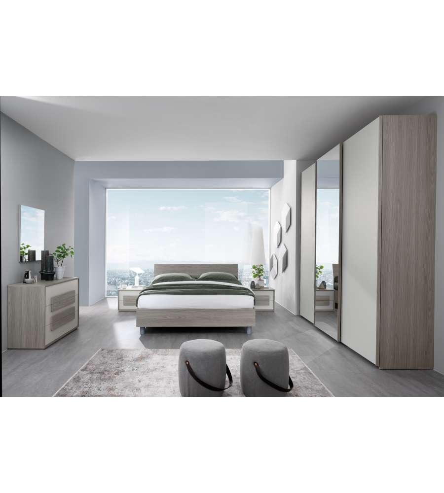 MCS Com Pianosa Grigio Cenere 3 Cassetti 105x46x75 cm - Arredo Ecologico