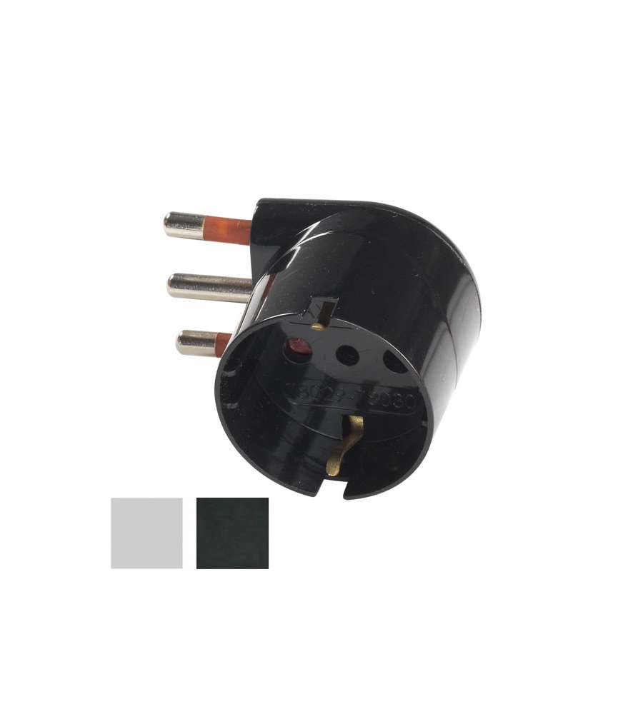 Adattatore Schuko 16A 2P+T Bianco a 90 Rosi