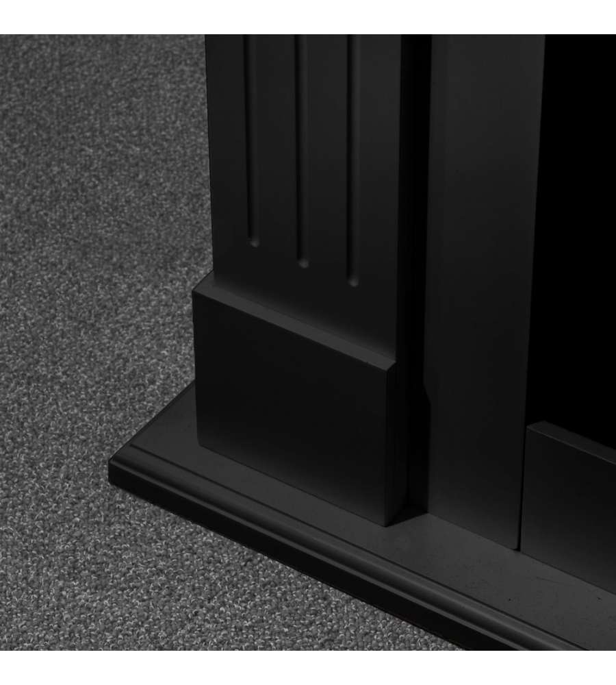 Camino a bioetanolo biocamino da terra Cambridge in legno Nero 110x36x100h