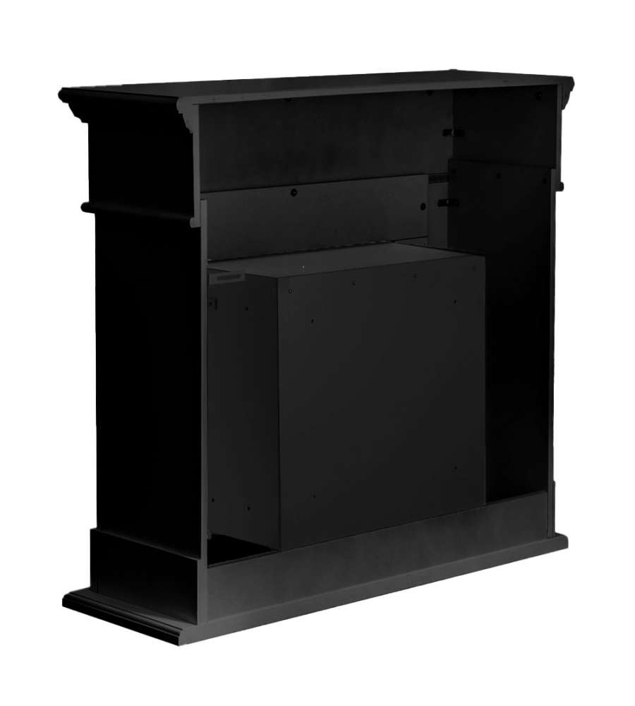 Camino a bioetanolo biocamino da terra Cambridge in legno Nero 110x36x100h