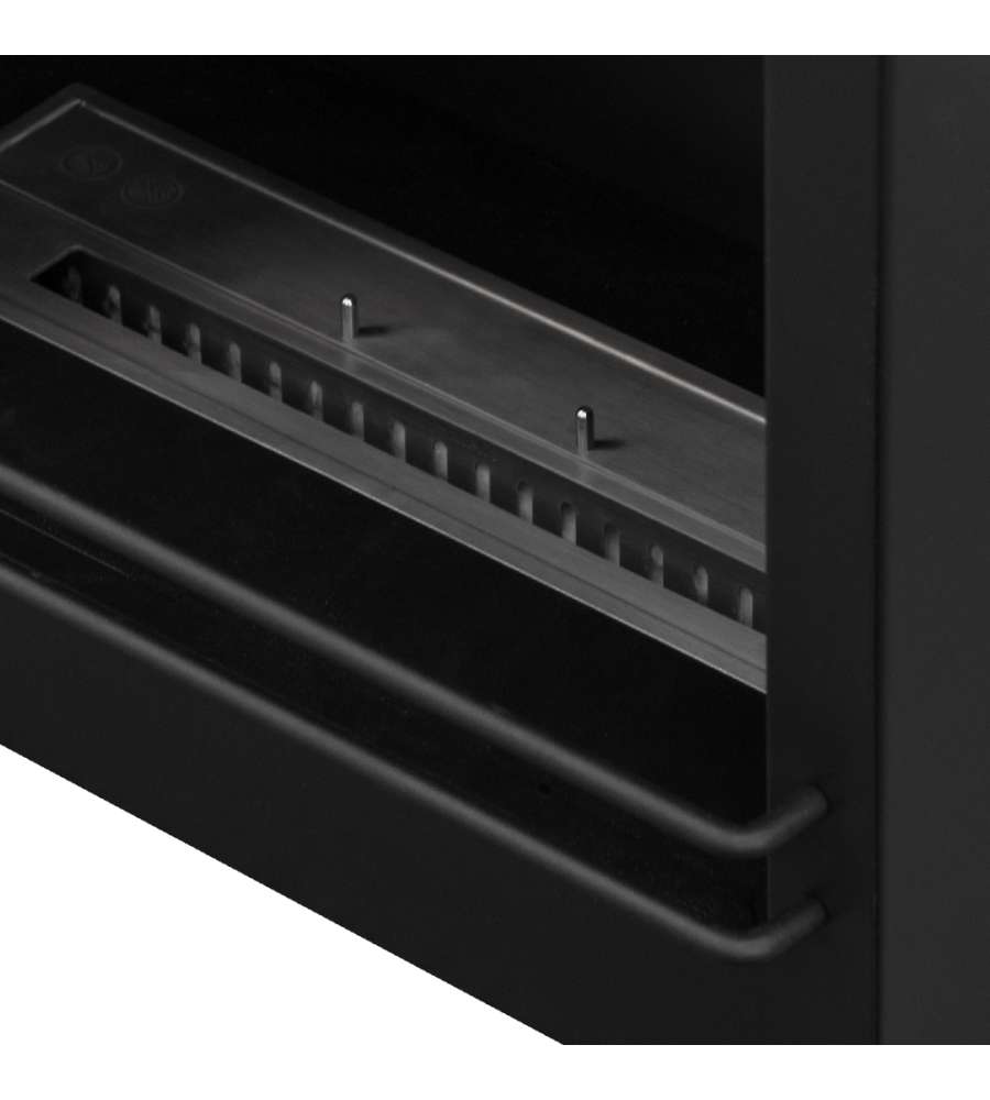Camino a bioetanolo biocamino da terra Cambridge in legno Nero 110x36x100h