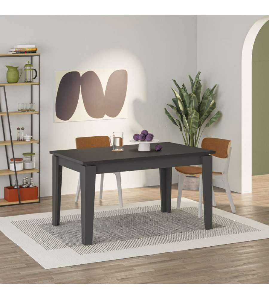 Effezeta Tavolo allungabile rettangolare antracite 140x80 cm