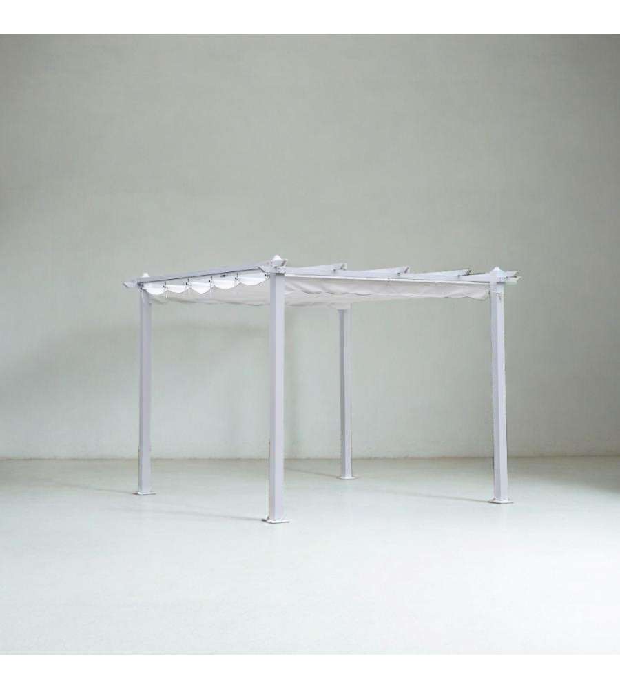 Domo Mea Pergola da Giardino in Alluminio Bianco 3x3 m - Facile Montaggio