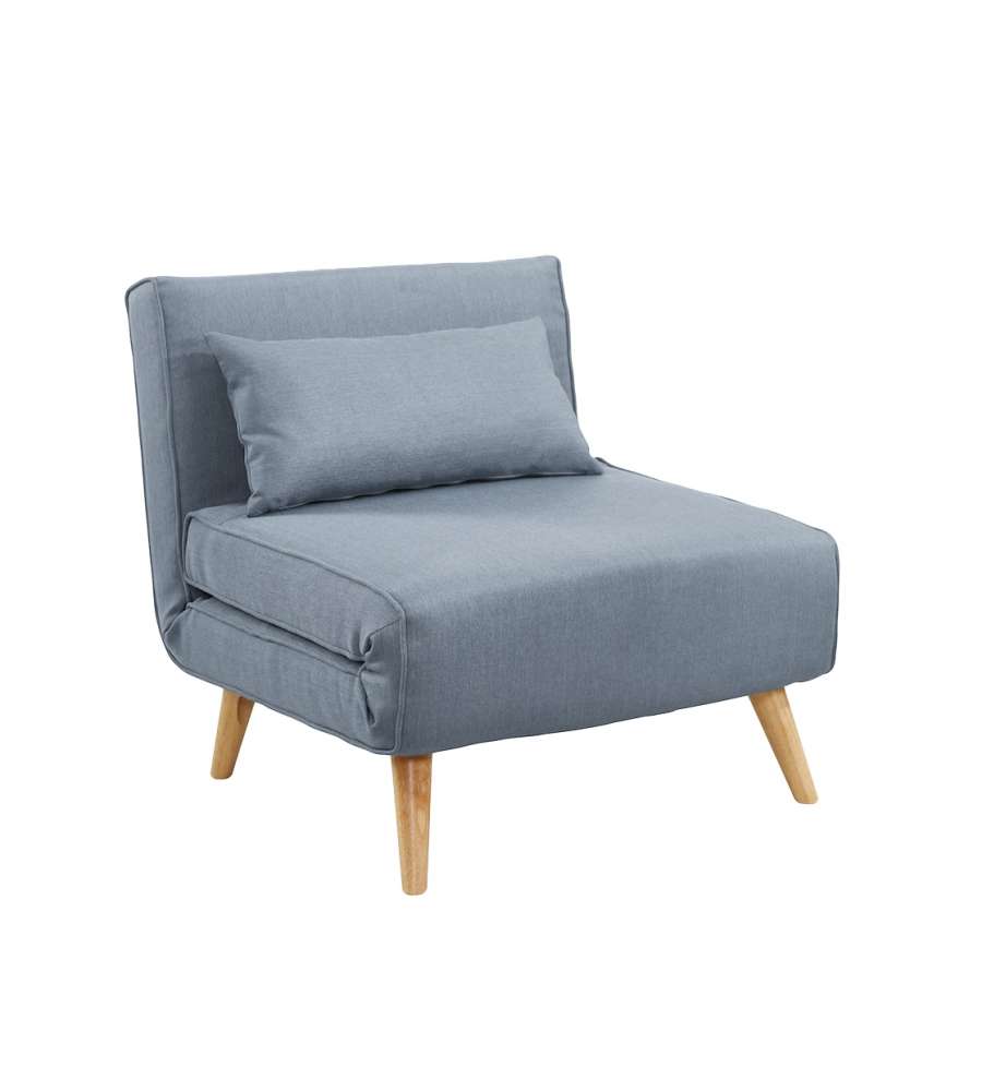 Domo Mea Poltrona Letto Grigia Design Scandinavo Salvaspazio - 76x80x74 cm
