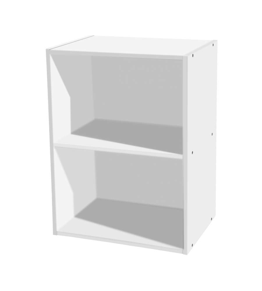 Libreria Bianca 2 Ripiani - 40 x 29 x 54 cm Ideale per Ufficio e Salotto