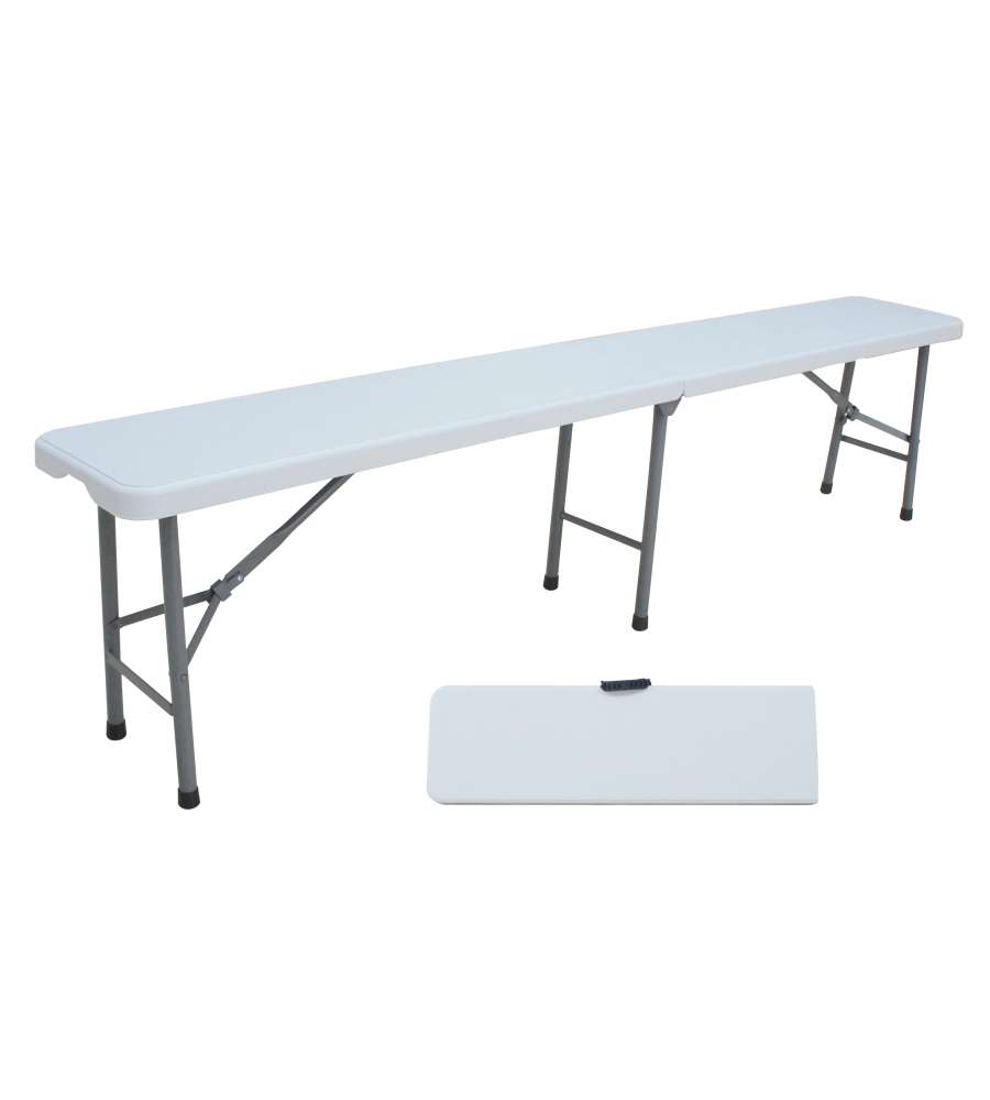 Panca Catering Pieghevole - Bianco - 182x28x43 cm