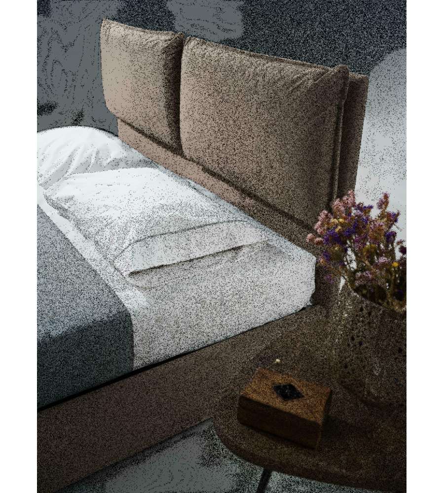 Letto contenitore con cuscino tortora