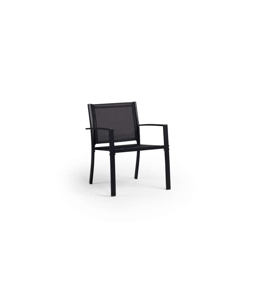 Domo Mea Set Patio Salotto da esterno Antracite 2 sedie 1 tavolo