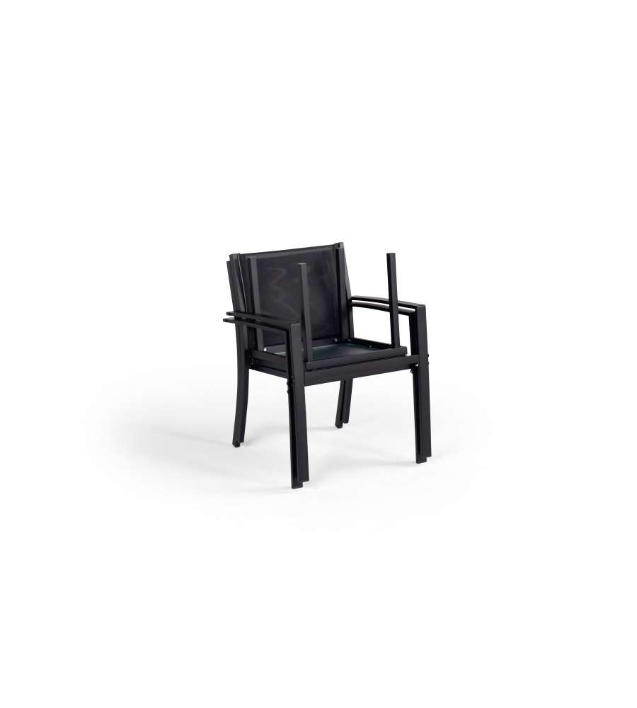 Domo Mea Set Patio Salotto da esterno Antracite 2 sedie 1 tavolo