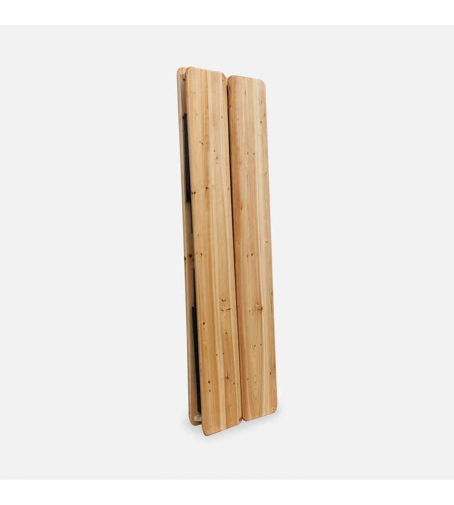 Set Birreria Tavolo e Panche in Legno Naturale - 200x60 cm