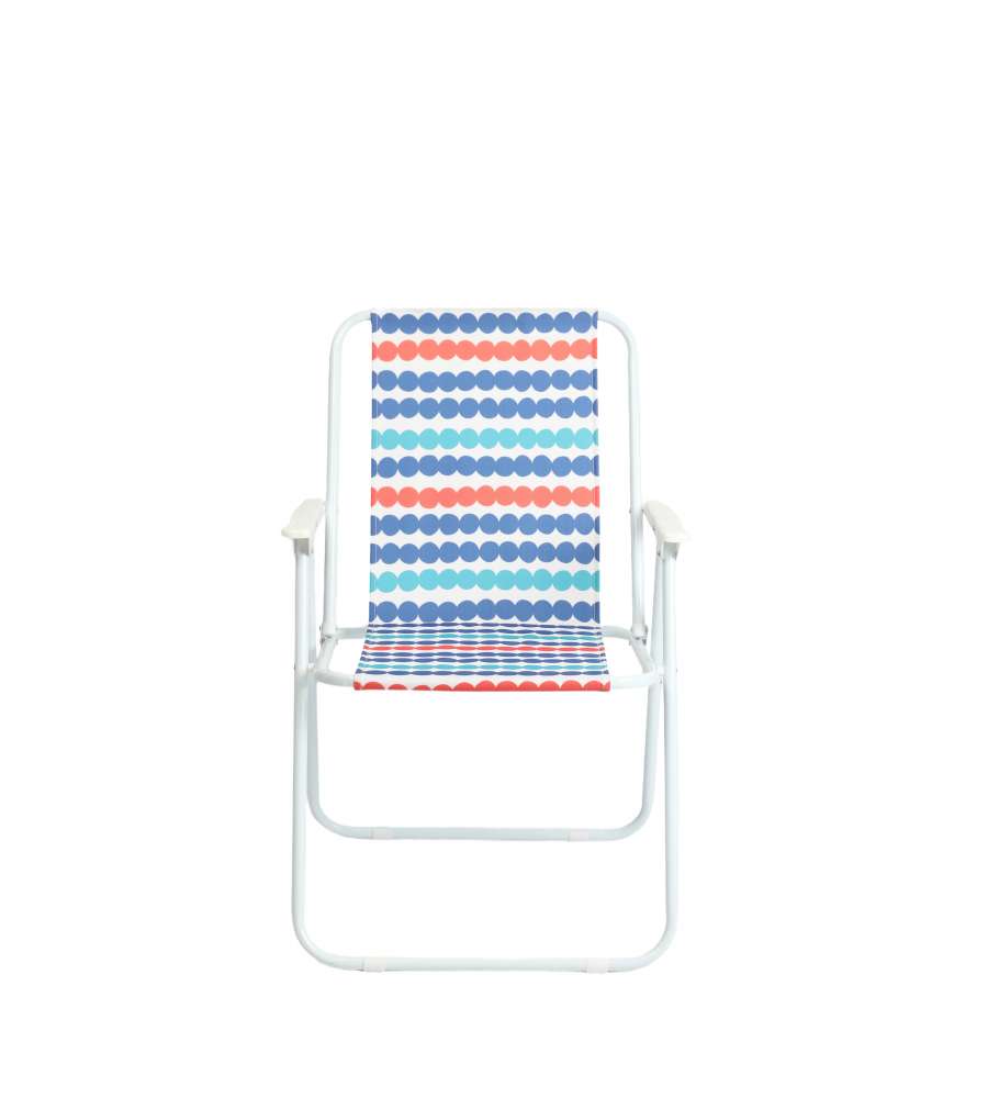 Sedia da Spiaggia Richiudibile - Multicolore - 47x53x75 cm
