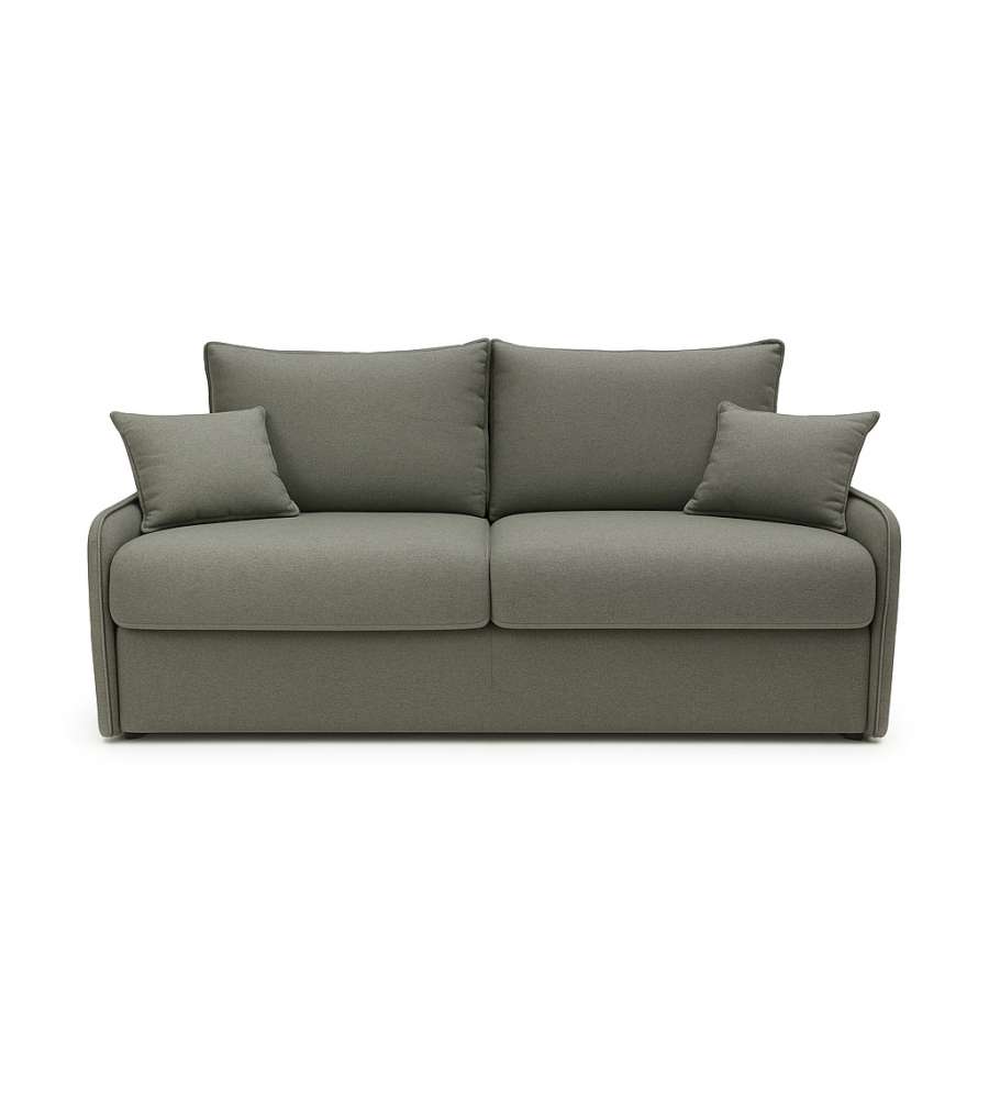 Divano Letto Puglia 3 Posti Verde - 174x103x100cm - Design Moderno e Confortevole