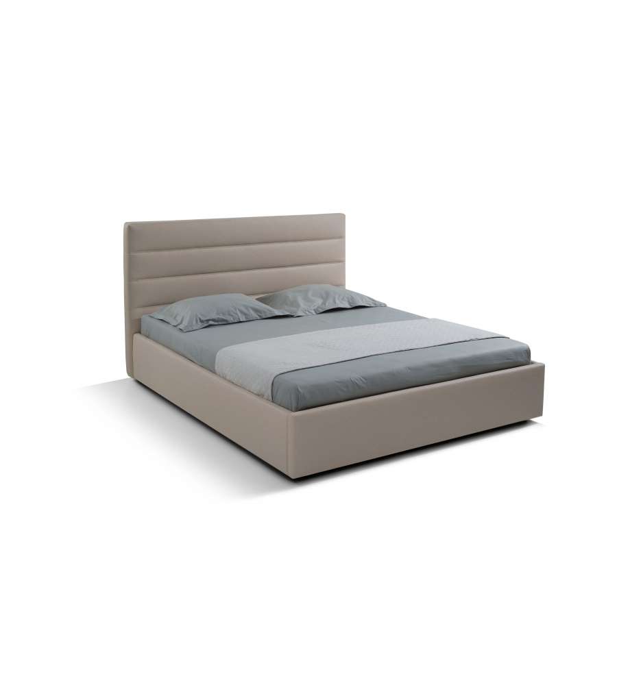 Domo Mea Letto Matrimoniale Nuvola Tortora con Contenitore 160x190 cm