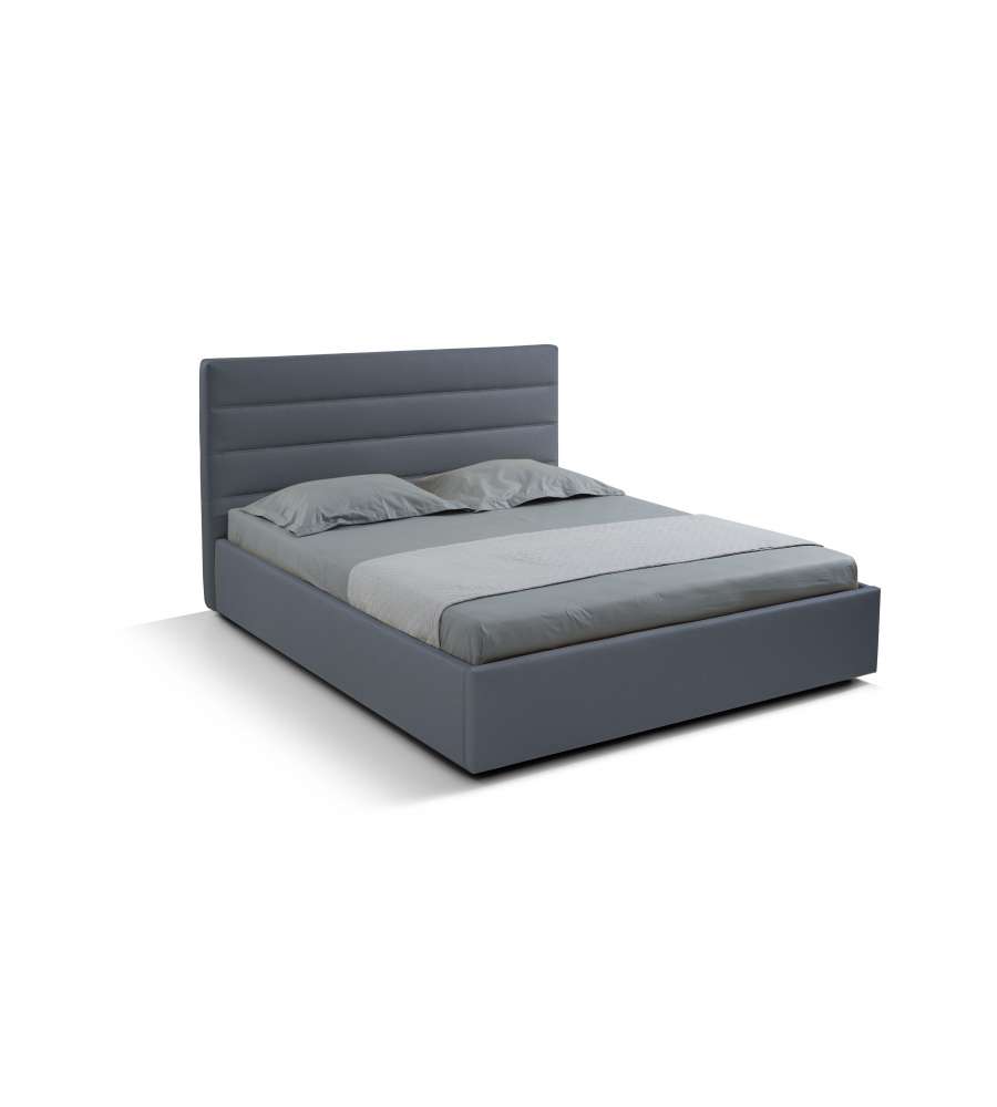 Domo Mea Letto Matrimoniale Nuvola Grigio con Contenitore 160x190 cm