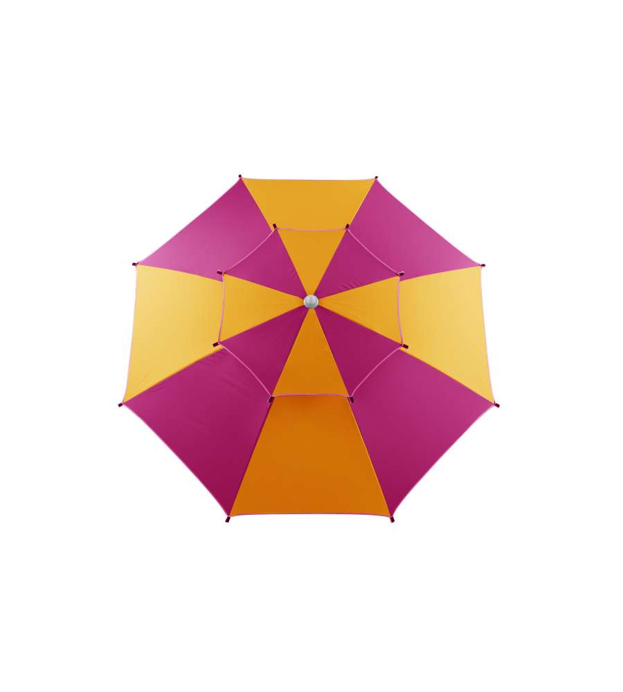 Dr. C. Ombrellone da Spiaggia Antivento 240cm Fucsia-Arancio con Protezione UV50+