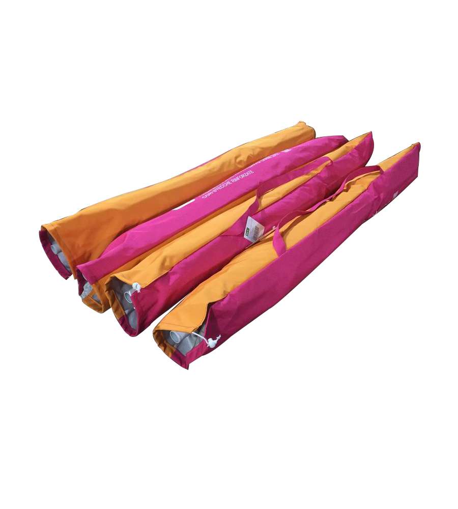 Dr. C. Ombrellone da Spiaggia Antivento 240cm Fucsia-Arancio con Protezione UV50+