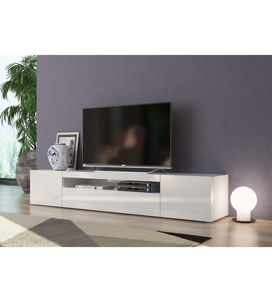 Porta Tv 2 Ante + Anta Ribalta Daiquiri Bianco Lucido
