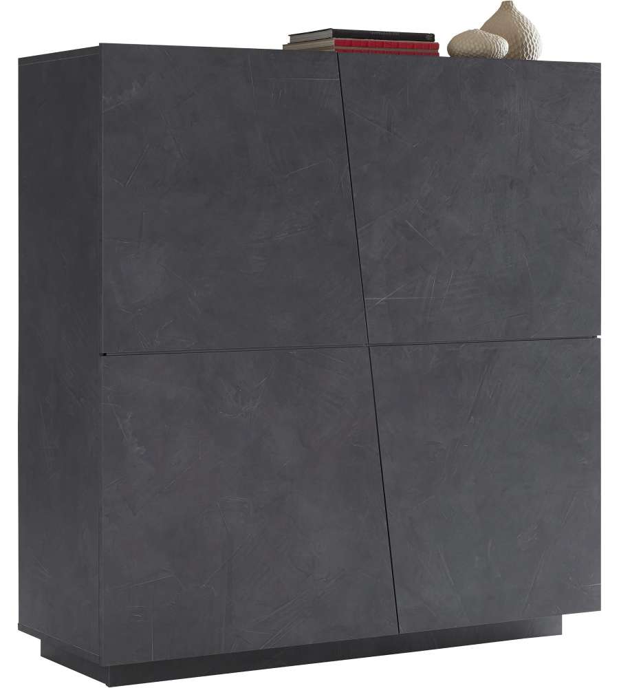 Web Furniture Madia VEGA Moderna Ardesia - Design Italiano 126x120 cm