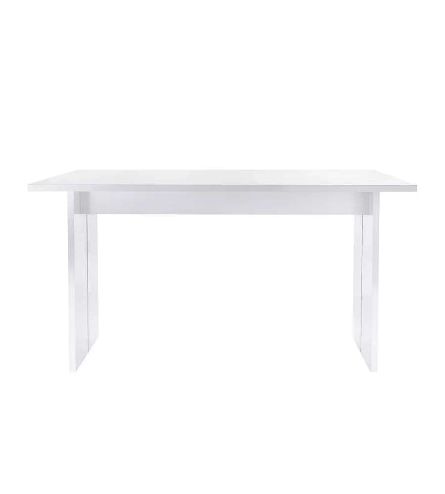 Web Furniture Tavolo Bologna Design Moderno Bianco Lucido 160 cm
