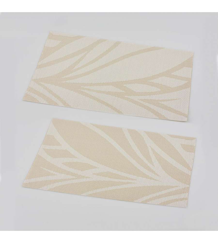 Tovaglietta Rettangolare con Foglie Ivory