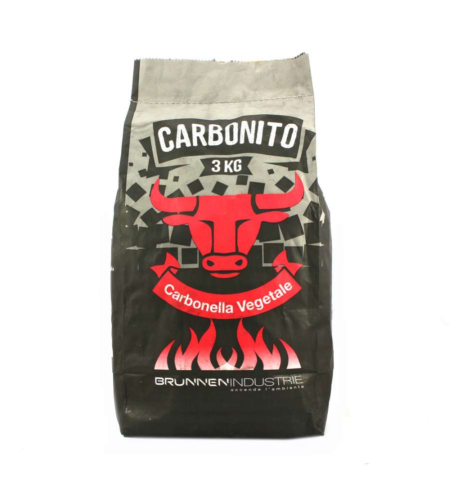 Carbonito Carbonella Vegetale 3 kg - Accensione Rapida e Alta Resa - Ideale per Barbecue e Grigliate - Bassa Umidit e Ridotto Contenuto di Ceneri