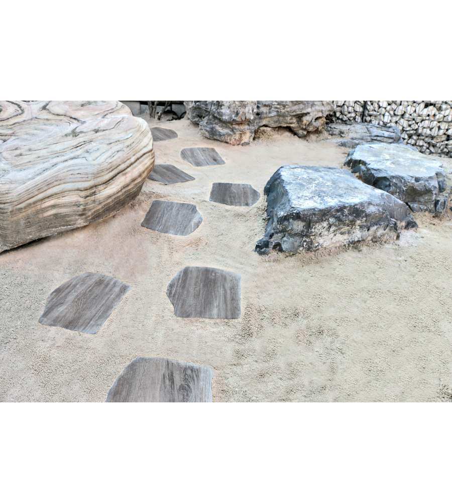 Granulati Zandobbio Passo Giapponese Holz Grigio 42x32 cm - Arelle Giardino