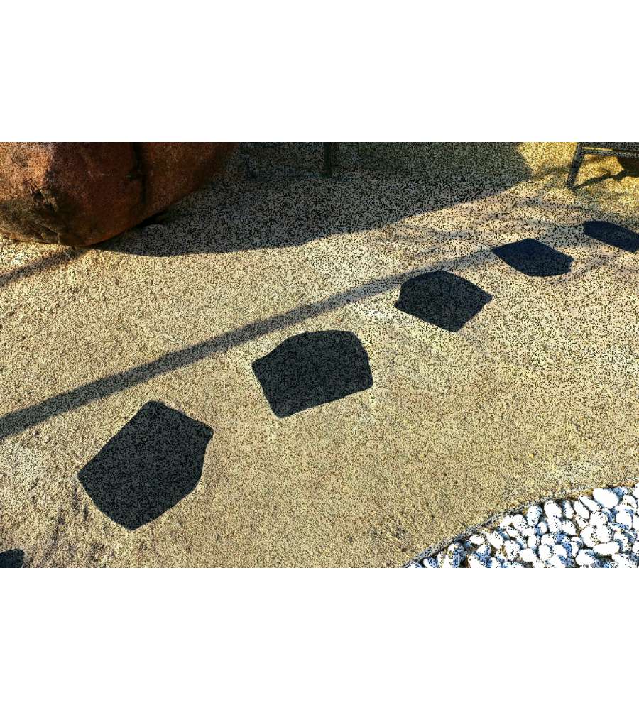 Passo Giapponese Ardesia - Nero - 42x32 cm - Decorazione Giardino