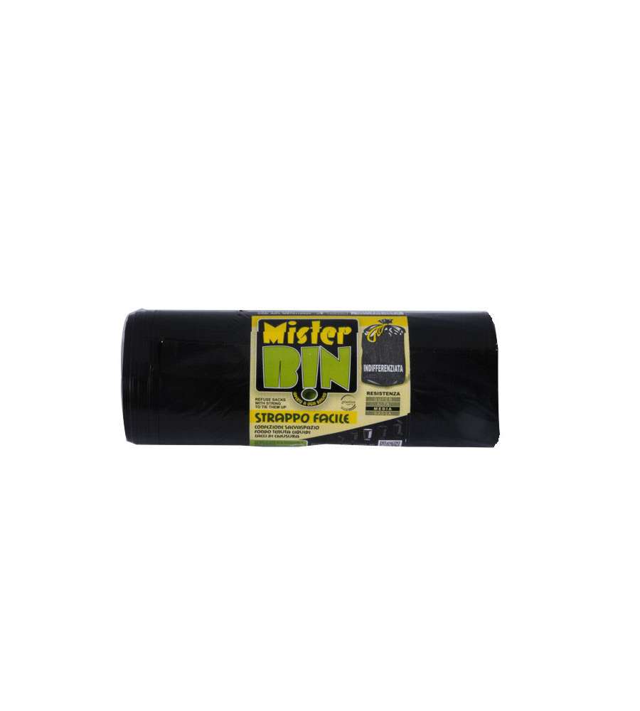 Sacco Imm.Legacci Nero    70X110 G 45 Pz 20 Mr.Bin