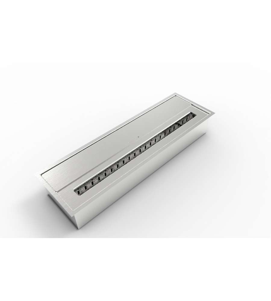 Divina Fire Biocamino a Bioetanolo - Acciaio Inox - 61x18 cm