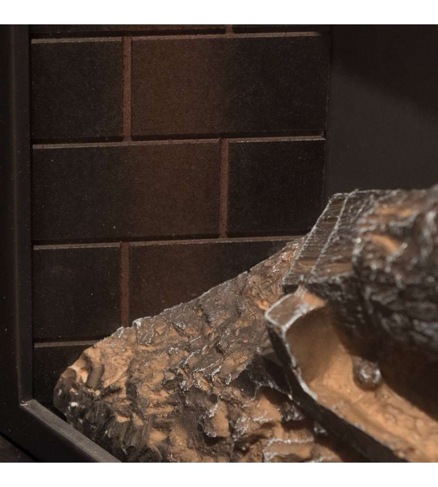 Camino elettrico caminetto da terra ad angolo MADISON in legno Bianco
