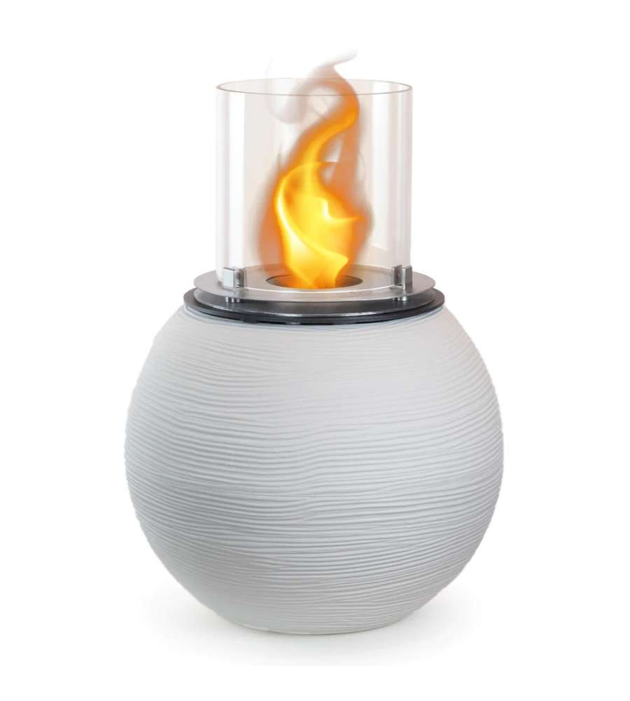 Divina Fire Biocamino a Bioetanolo BOTTICELLI - Bianco Perla - D40xH54 cm