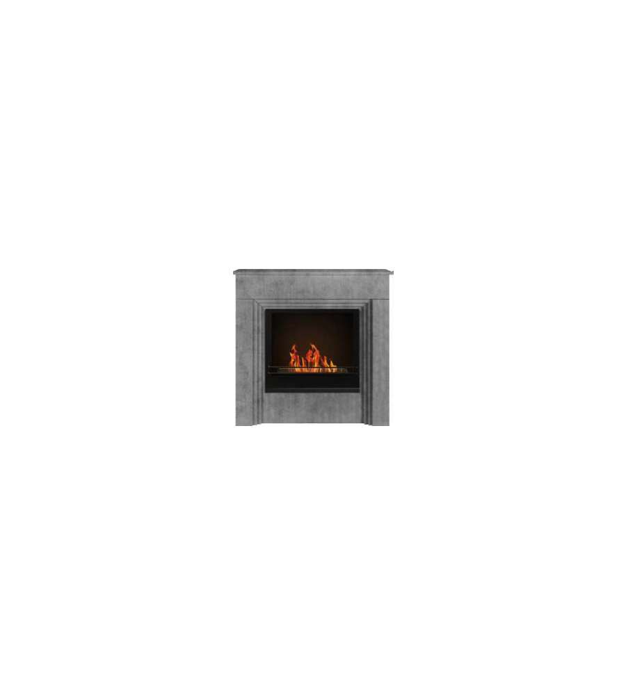 Camino a bioetanolo da terra BELLINI in legno effetto Cemento Made in Italy L96 x P35 x H96