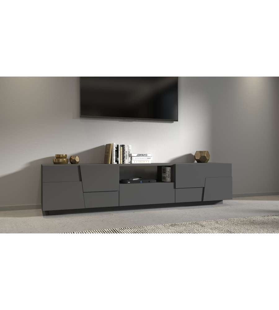 Porta TV Lowboard 220 Pongo Antracite Opaco