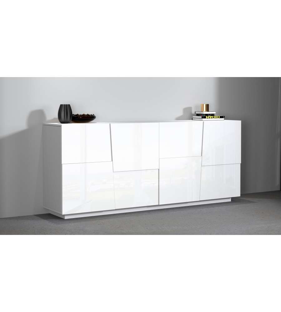 Web Furniture Madia Pongo Sideboard 200 Bianco Laccato - 200x44x86 cm