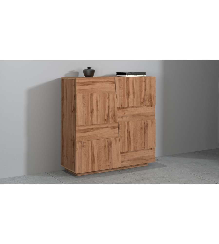 Tecnos Credenza Pongo 120 cm Rovere Wotan - Arredamento Living - Spazio di Archiviazione - Design Moderno