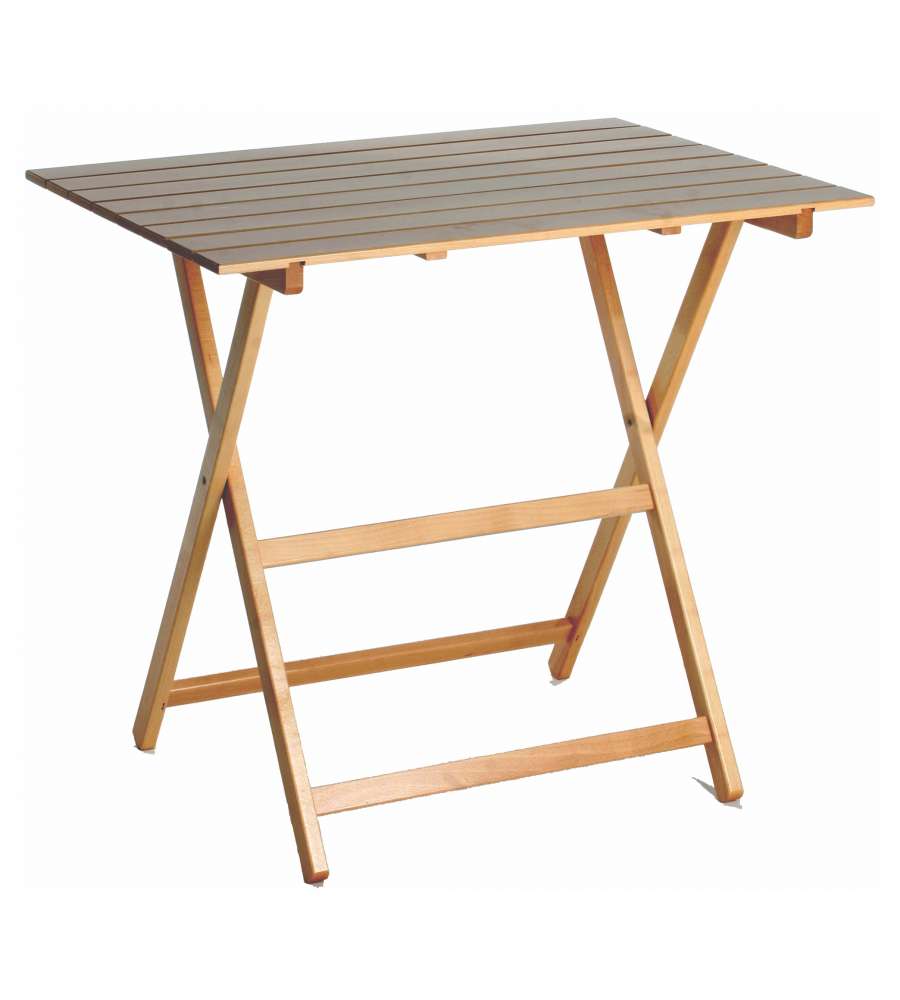 Tavolo Pieghevole King in Legno di Faggio Naturale 60 x 80 cm