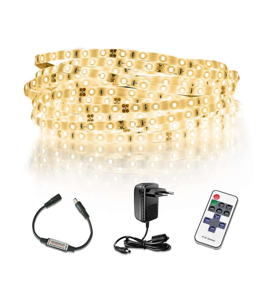 Kit striscia led 10m 24W 1920 lm 3000K