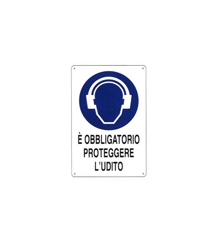 Cartello Protezione Udito 20X 30 Alluminio