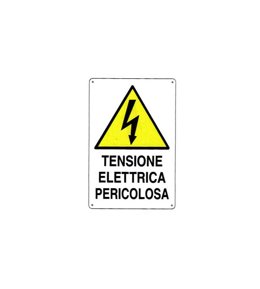 Cartello Tensione Elettrica 20X 30 Alluminio