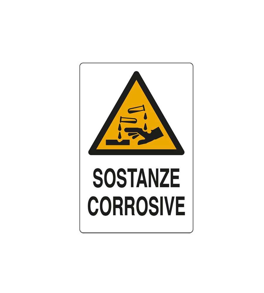 Cartello Sostanze Corrosive 20X 30 Alluminio