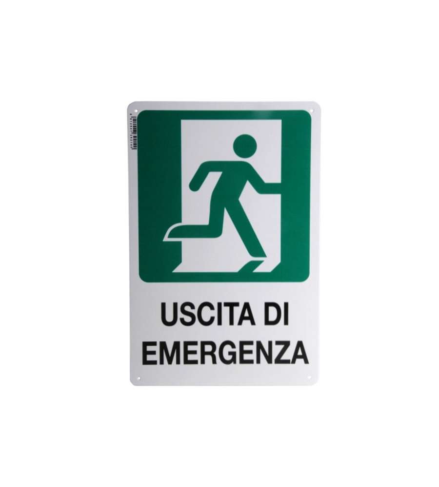 Cartello Uscita Emergenza Dx 20X 30 Plastica