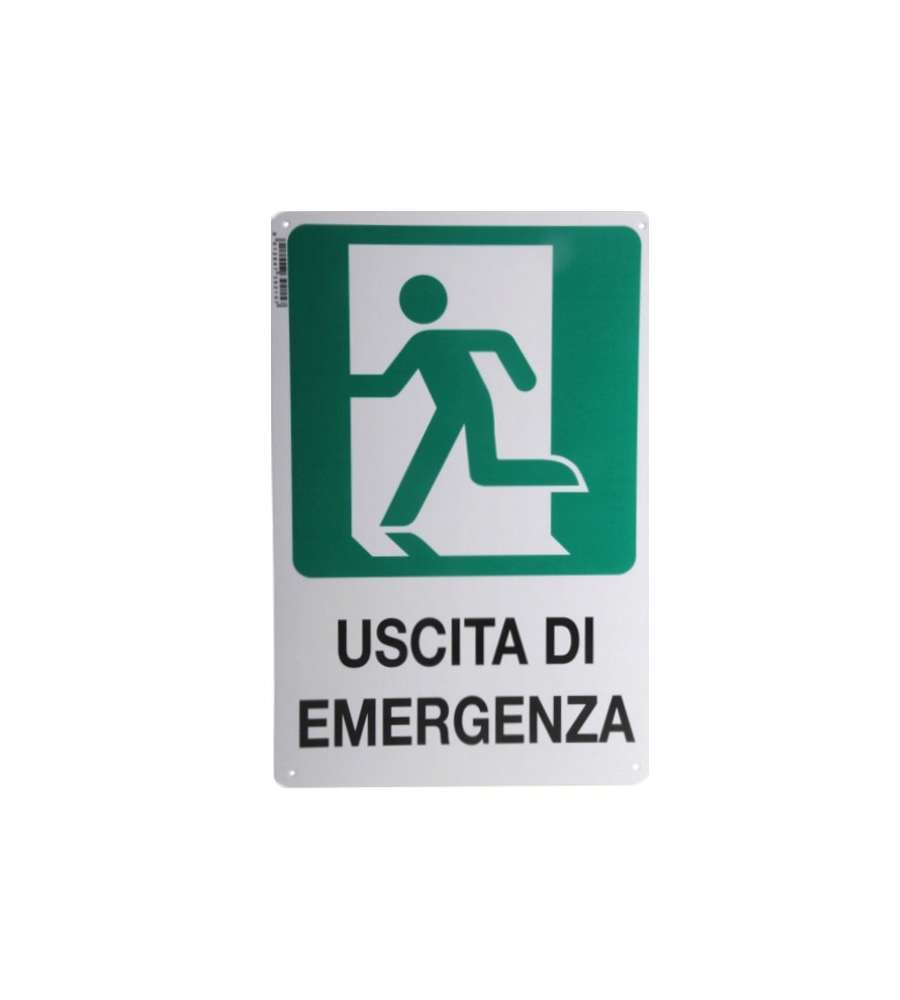 Cartello Uscita Emergenza Sx 20X 30 Plastica