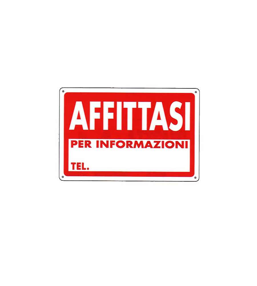 Cartello Affittasi 30X 20 Plastica