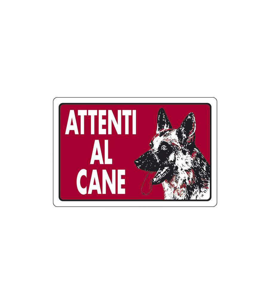 Cartello Attenti Al Cane 30X 20 Alluminio