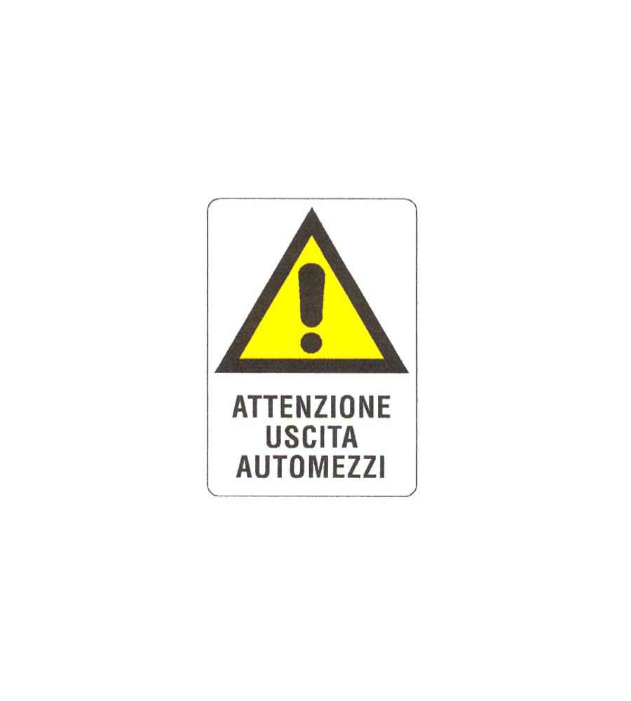 Cartello Uscita Automezzi 48X 68 Plastica