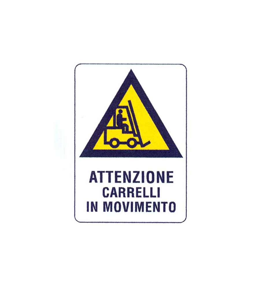 Cartello Movimento Carrelli 48X 68 Plastica