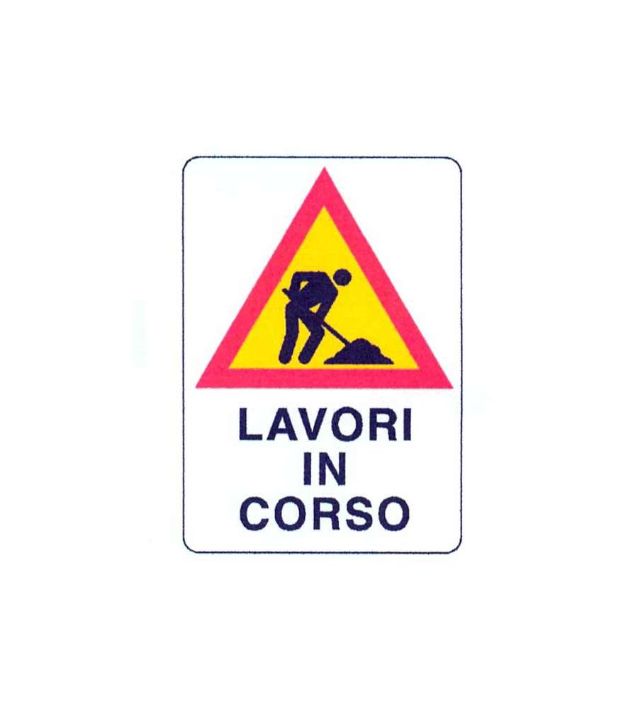 Cartello Lavori In Corso 48X 68 Plastica