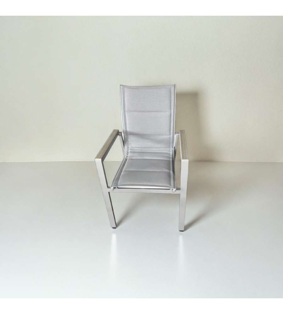 Domo Mea Sedia Teide da Esterno in Polywood Taupe - 64x55x91 cm